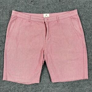 Sperry Pink Flat Front‎ Shorts Mens Size 38 Cotton Casual Preppy Summer Mid Rise